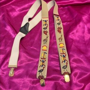 CAS Germany Colorful Animal Print Suspenders size XL